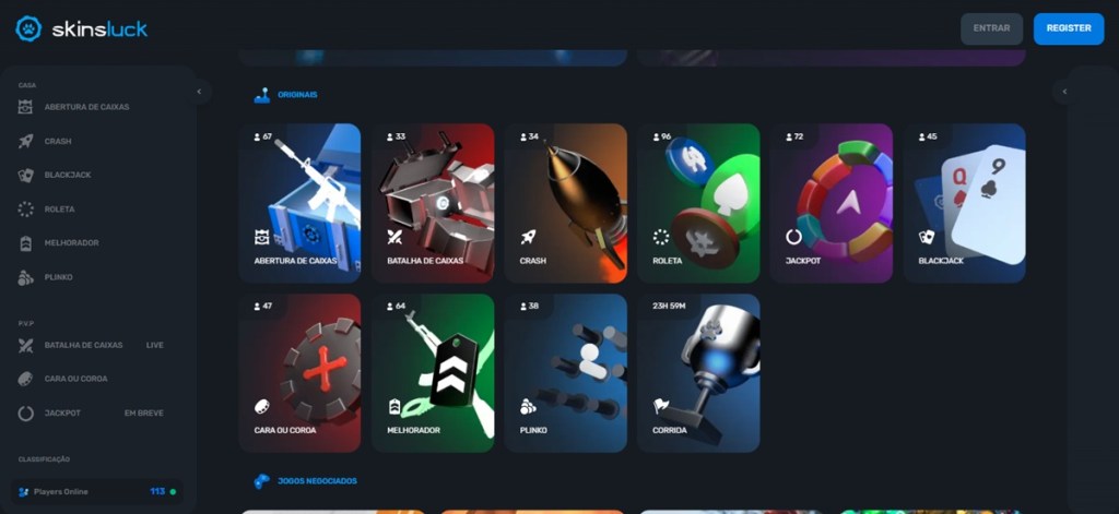 O Skinsluck oferece os principais jogos de apostas csgo do mercado