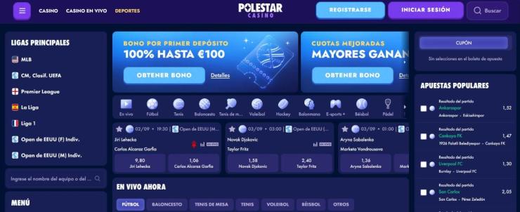 PolestarCasino ofrece cientos de mercados de apuestas diarios