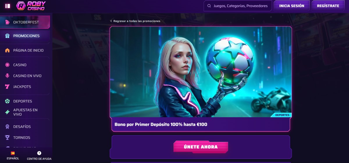 Roby Casino cuenta con un excelente bono de bienvenida