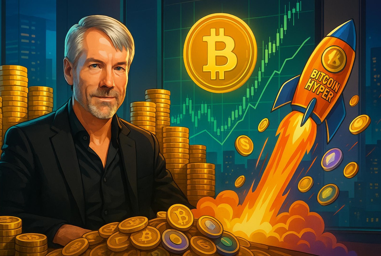 How Michael Saylor Hoarded Bitcoin to a Fortune of Billions, Fueling Bitcoin Hyper’s $14M Presale