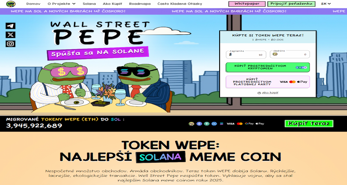 Wepe SOL — Multichain Pepe s ETH burnami viazanými na dopyt na Solane