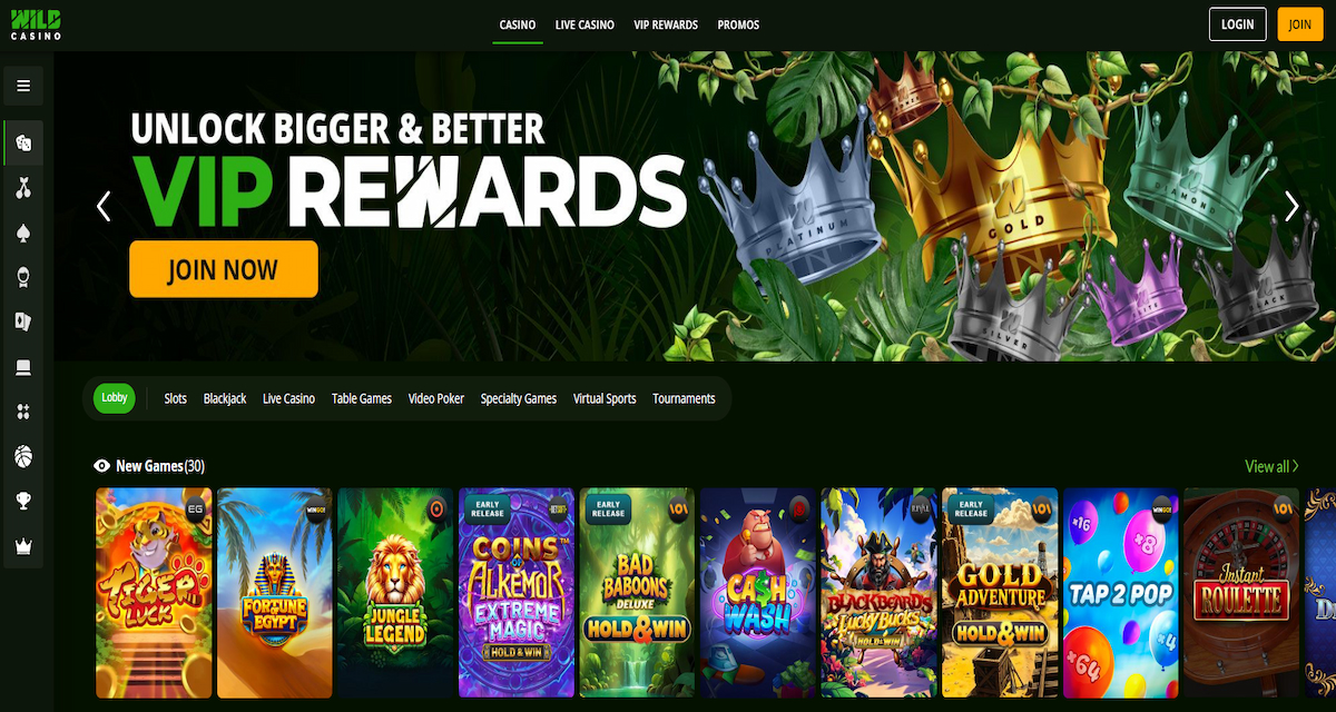 Wild.io – Eco-conscious crypto casino with thousands of games and strong community focus