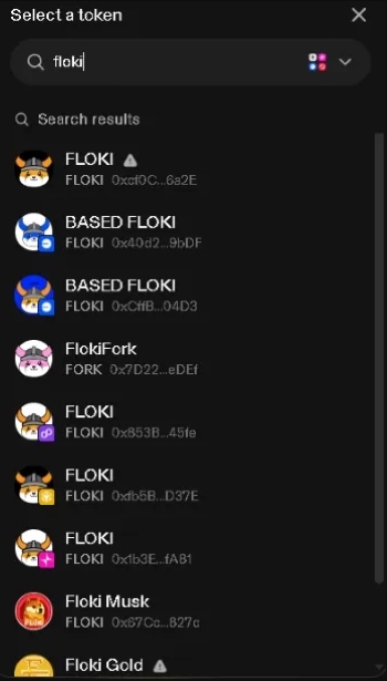 ტოკენების გაცვლა Floki-ზე