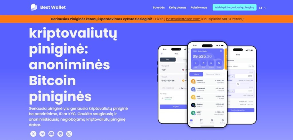 1 žingsnis – Susikurkite paskyrą platformoje „Best Wallet”