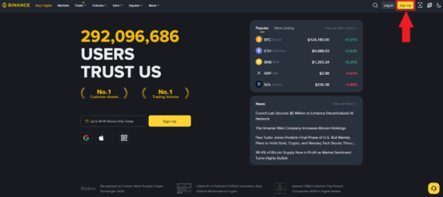 1. Visit the Binance Website and Sign Up