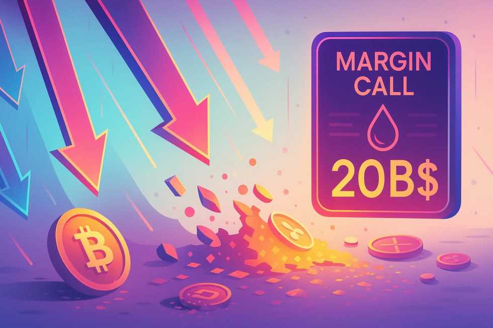 Krach crypto : près de 20 Md $ de positions liquidées en quelques heures — graphique des mouvements