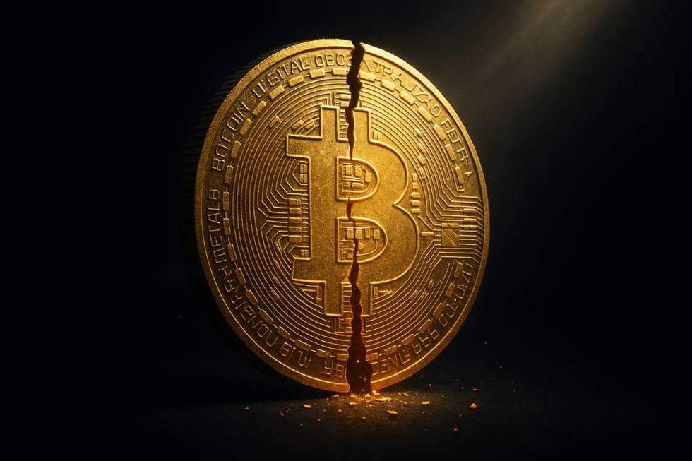 Bitcoin แตกเป็นรอยร้าว สื่อถึงความเสี่ยงการปรับฐาน