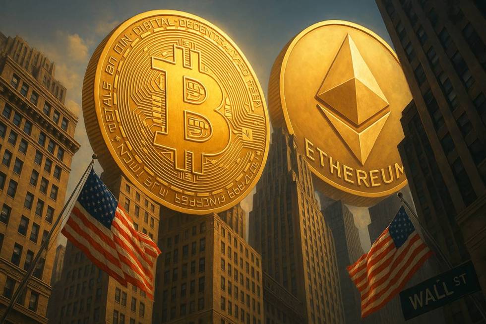 Bitcoin และ Ethereum เหนือวอลล์สตรีท สะท้อนครองตลาดคริปโต