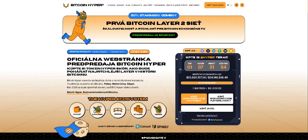 Bitcoin Hyper AI projekt s deflačným modelom a stakingom