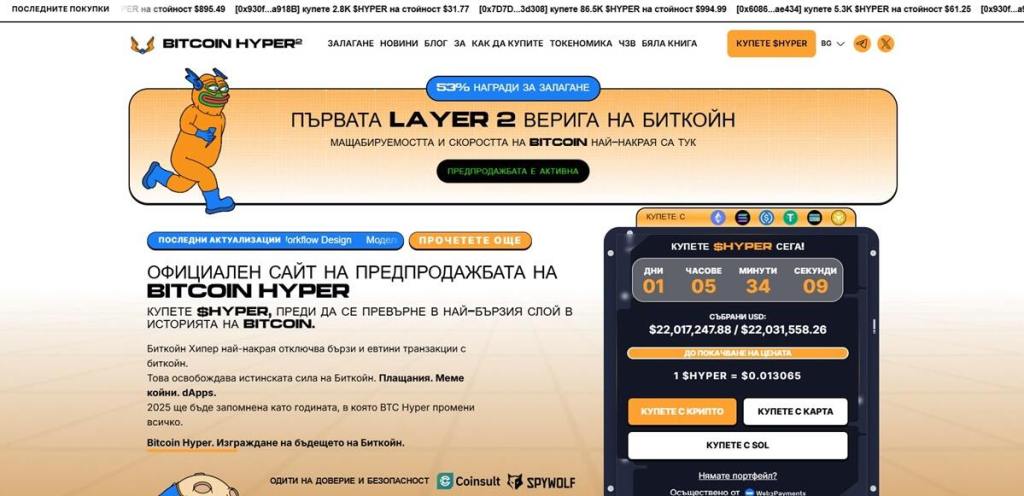 Bitcoin Hyper Layer-2 револуция за най-голямата криптовалута
