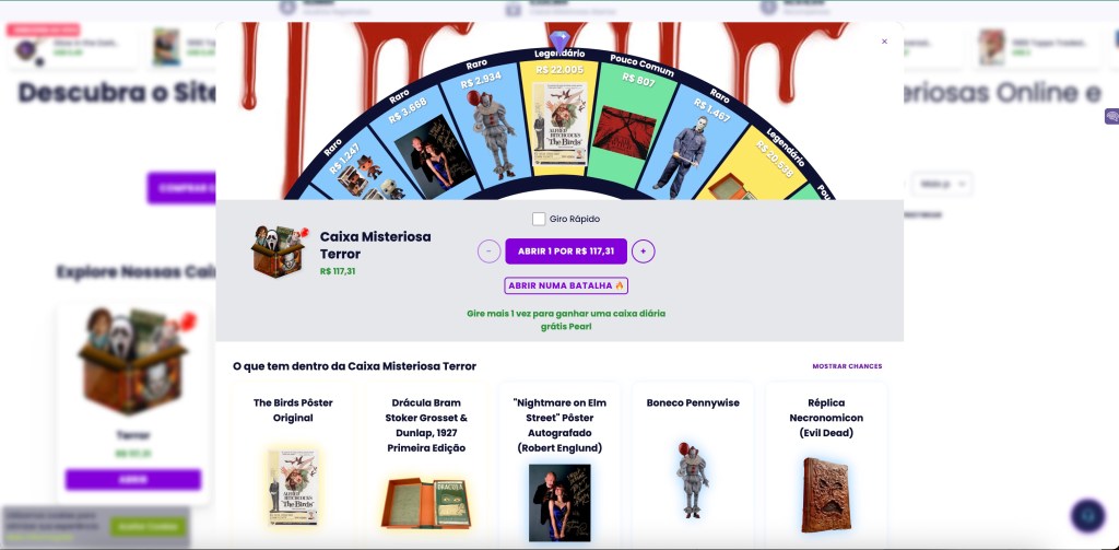 Caixa Misteriosa Terror