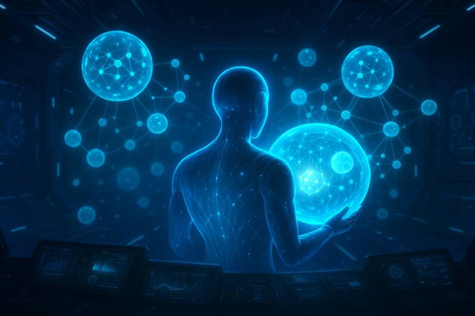 AI วิเคราะห์ข้อมูลบล็อกเชนแบบเรียลไทม์ในห้องควบคุมล้ำยุค