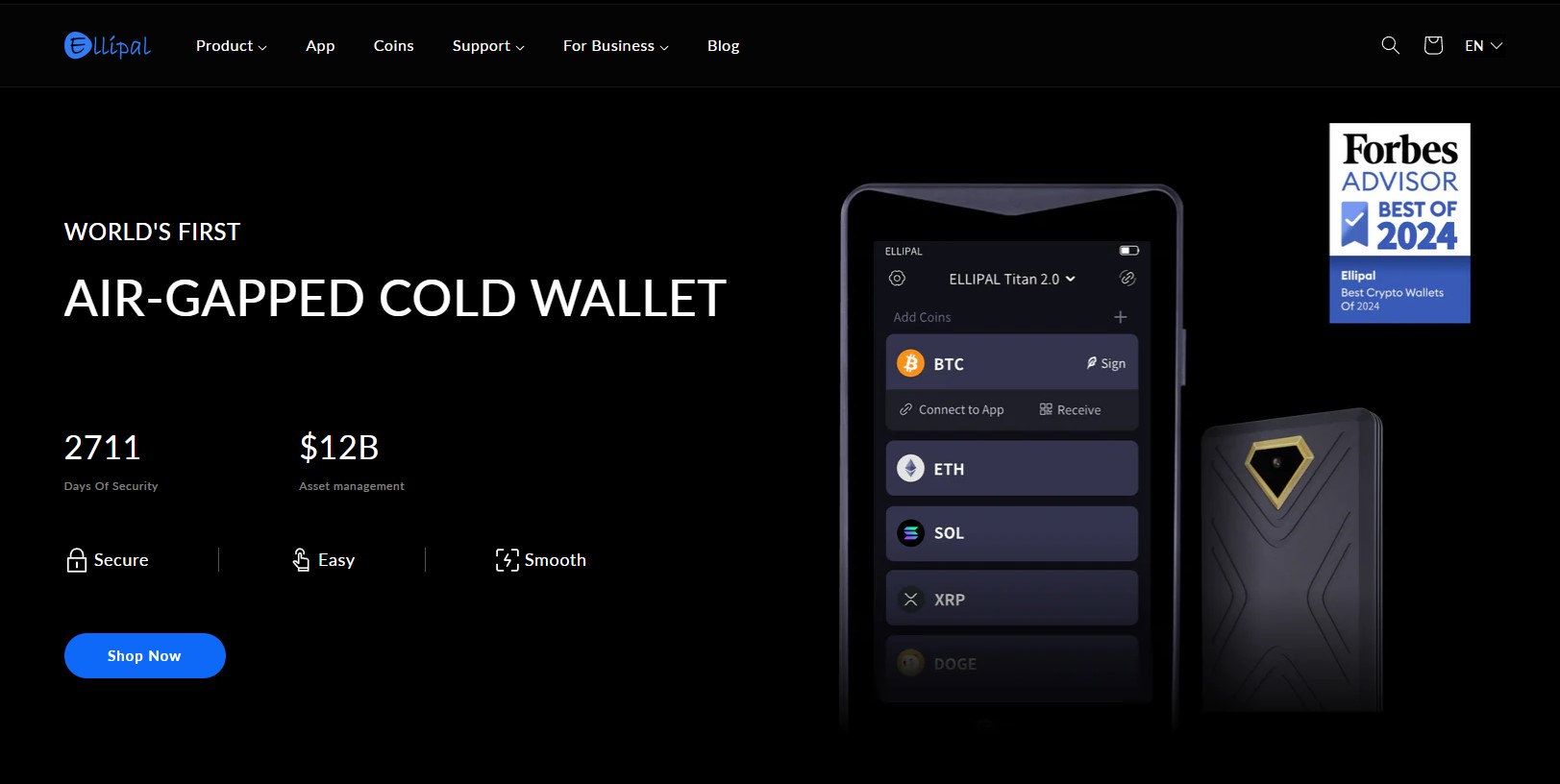 4. ELLIPAL Titan 2.0 – Portofel Dogecoin hardware cu securitate maximă