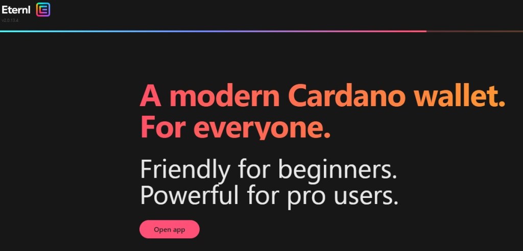 6. Eternl Wallet (CCVault) – všestranná Cardano peněženka pro dApps a staking
