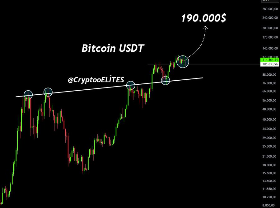 Die DeepSeek-Bitcoin-Preisprognose zeigt ein Ziel von 190.000 US-Dollar.