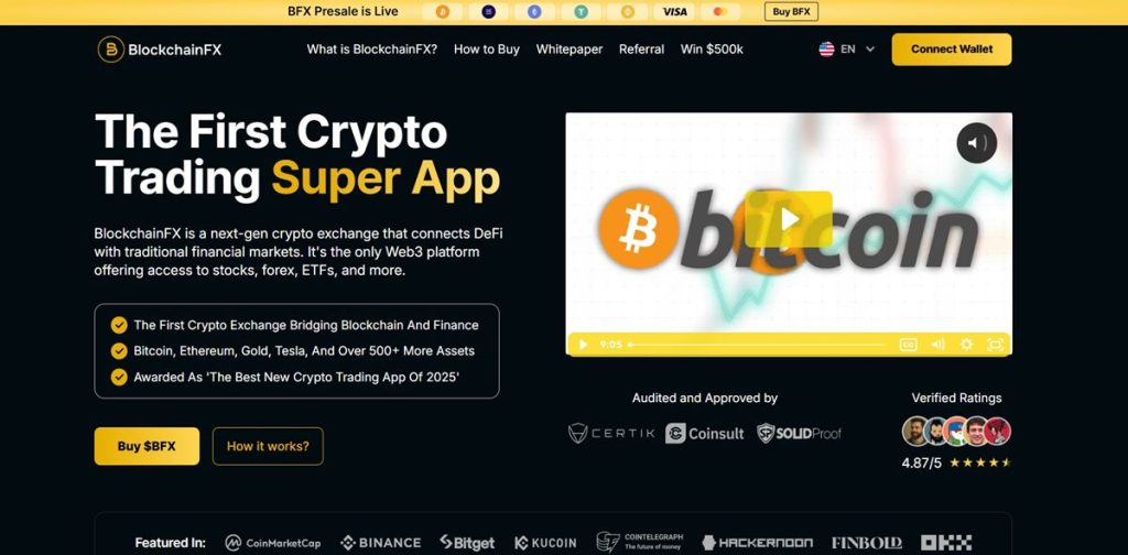 Kas yra BlockchainFX (BFX)