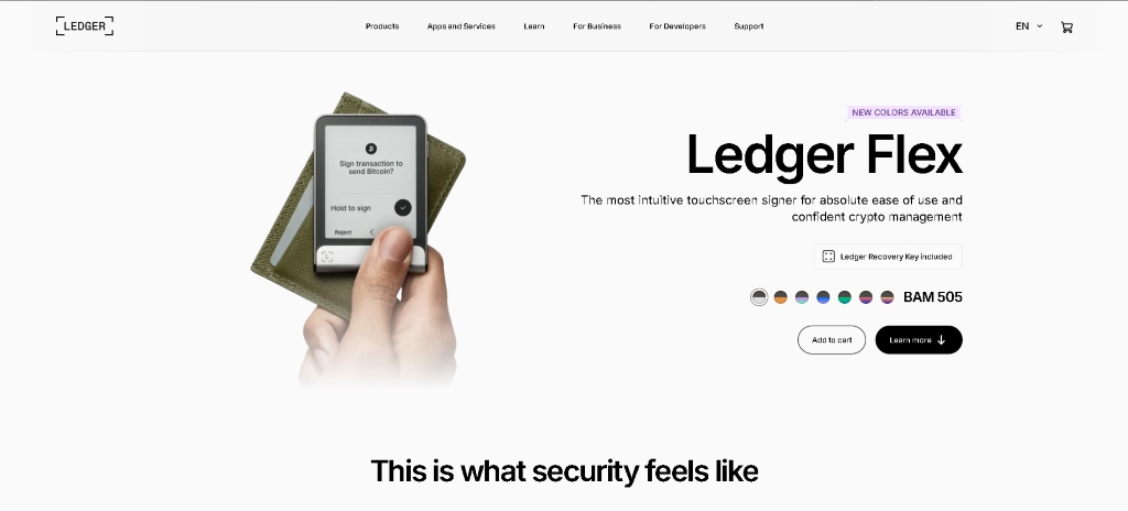 Ledger Flex hardverski novčanik nove generacije