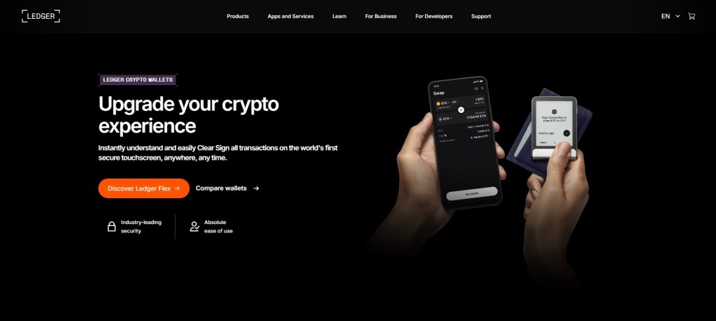 5. Ledger Nano X – Portofel Dogecoin popular cu conectivitate Bluetooth