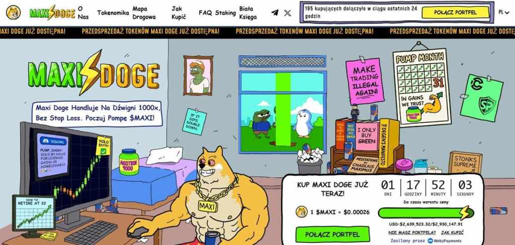 Maxi Doge (MAXI) – Meme Coin na Ethereum s potencjałem 1000× wzrostu
