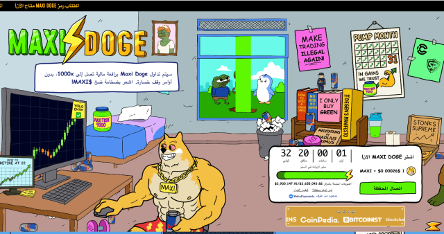 لقطة شاشة لموقع maxi Doge