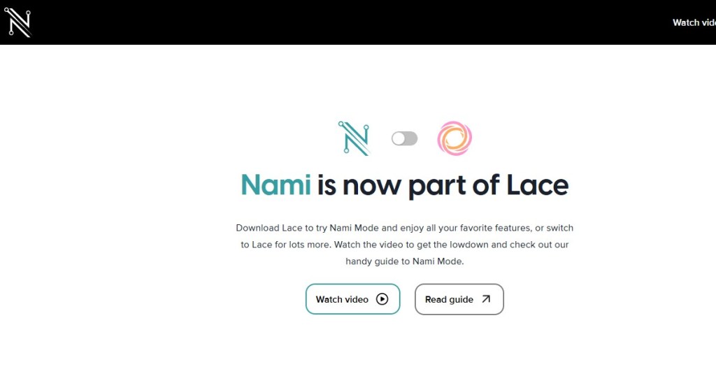 7. Nami Wallet – rychlá a univerzální peněženka pro Cardano dApps a NFT