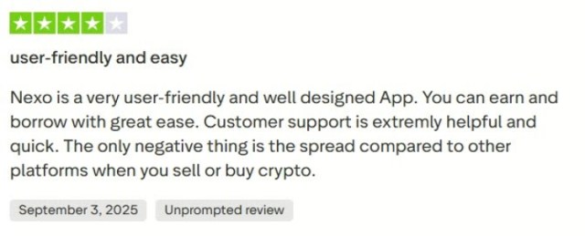 Nexo user review 