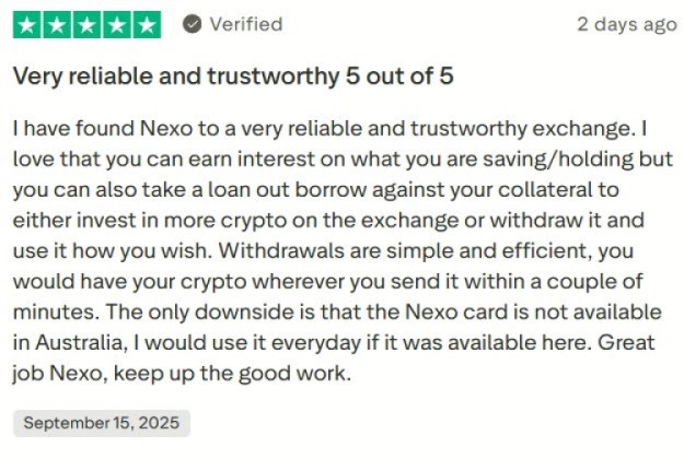 Nexo user review
