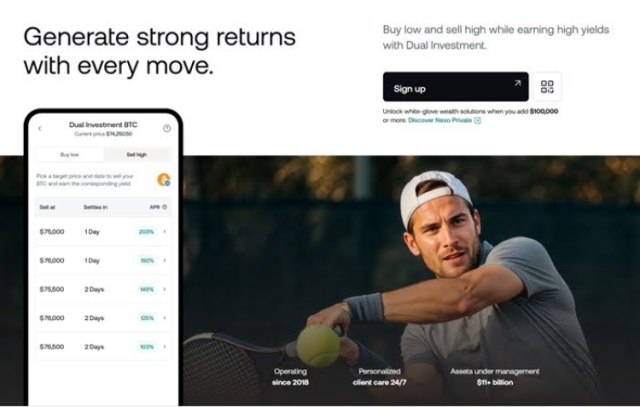 Nexo’s dual investment