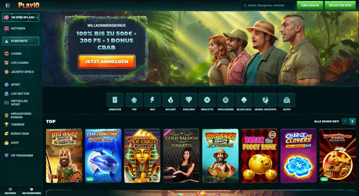 Playio Casino Home