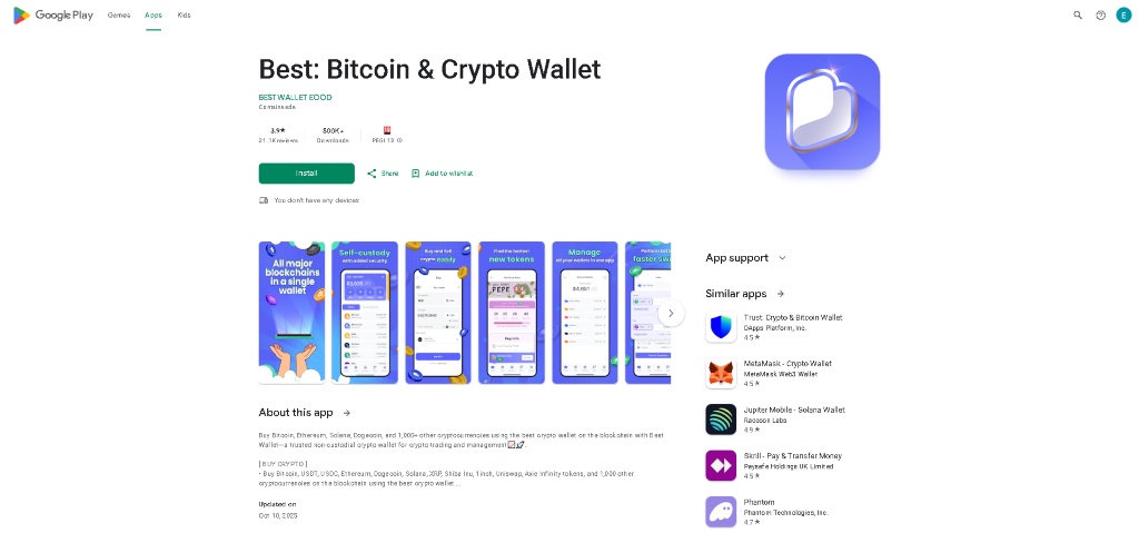 Preuzmite i instalirajte Best Wallet aplikaciju