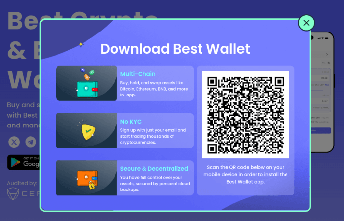 QR code to download Best Wallet.