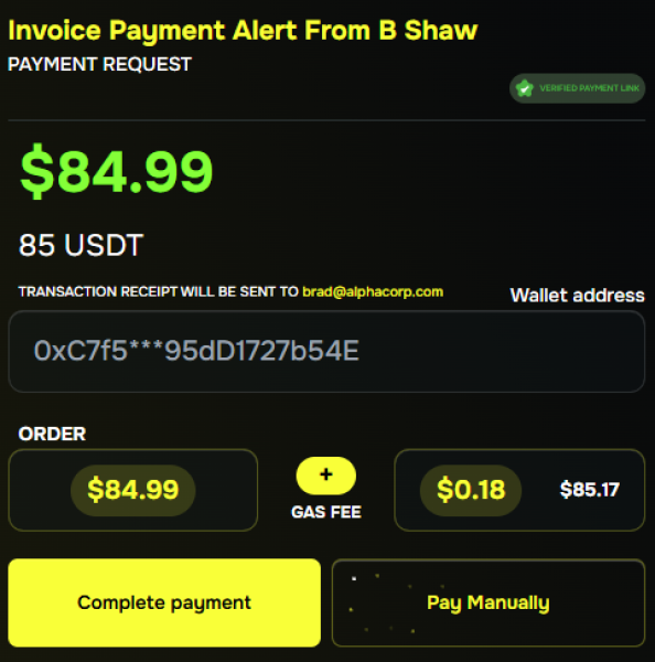 Remittix interface accepting crypto payments