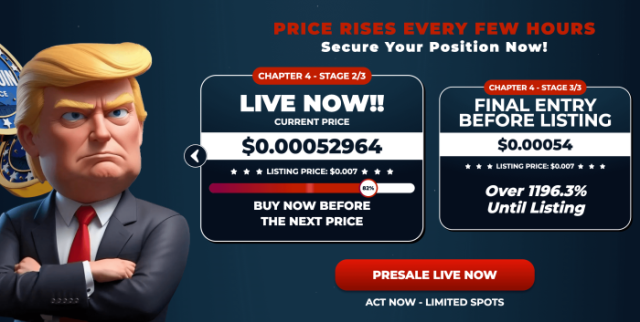 Magacoin Finance presale price.