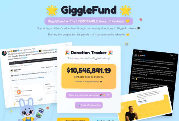 Giggle Fund landing page