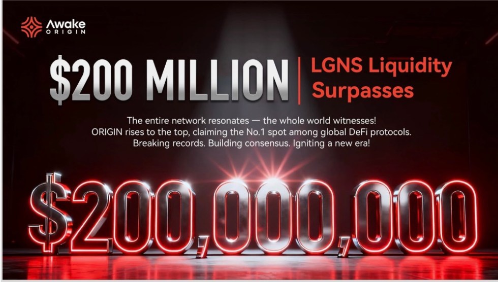 ORIGIN's LGNS Token Shatters Records: $194 Million Liquidity Milestone Cements Dominance in DeFi Arena