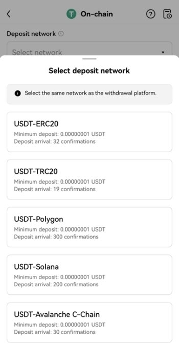 Seçilmiş valyuta ilə depozit edin