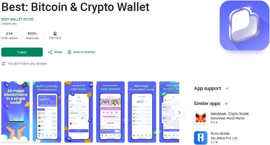 Stažení a instalace Best Wallet