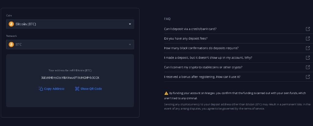 Töltsd fel számládat kriptóval vagy fiat pénznemmel