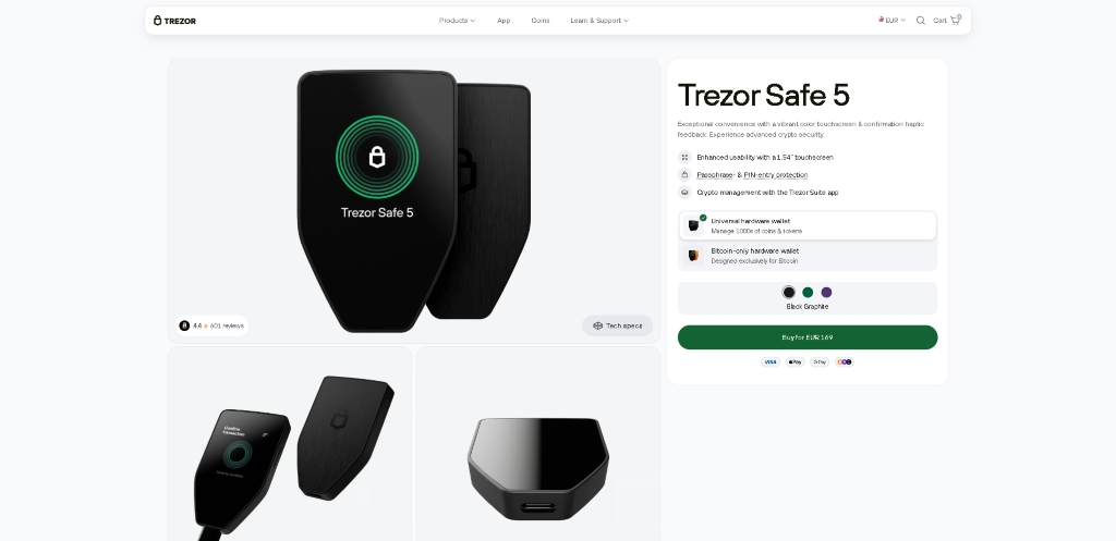 Trezor Safe 5 jednostavan i bezbedan uređaj