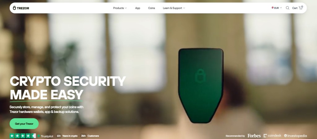 6. Trezor Safe 5 – Česká jistota mezi Web3 peněženkami