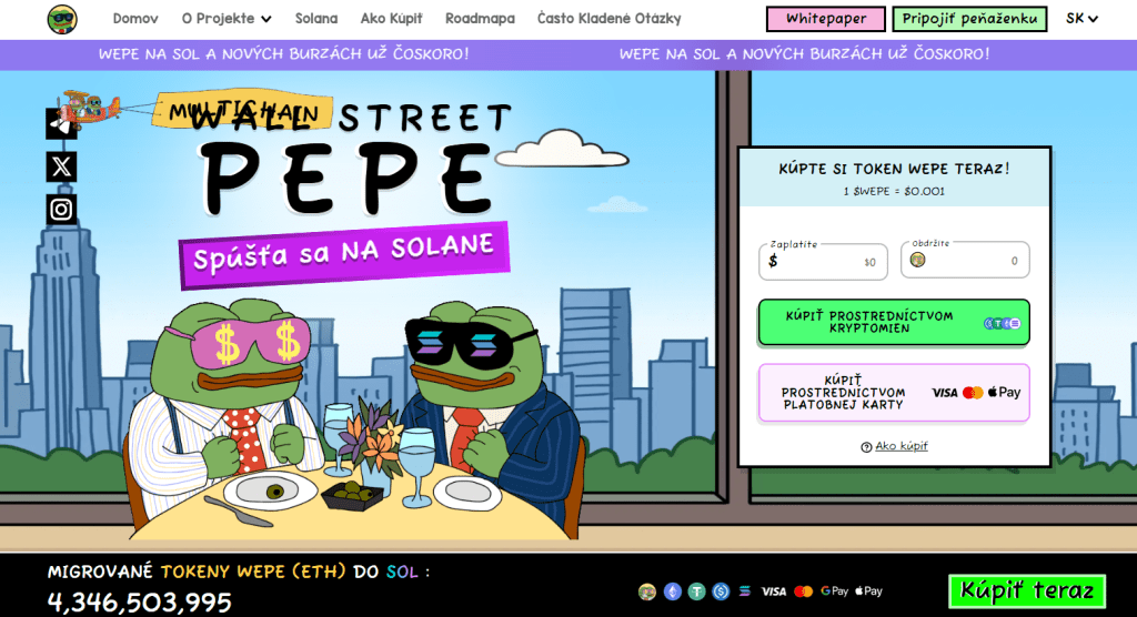6. Wall Street Pepe (WEPE)