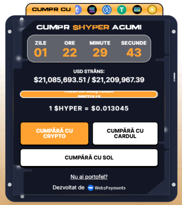 Widget de presale HYPER