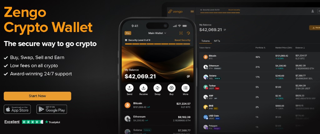 Zengo Мобилен Ethereum портфейл
