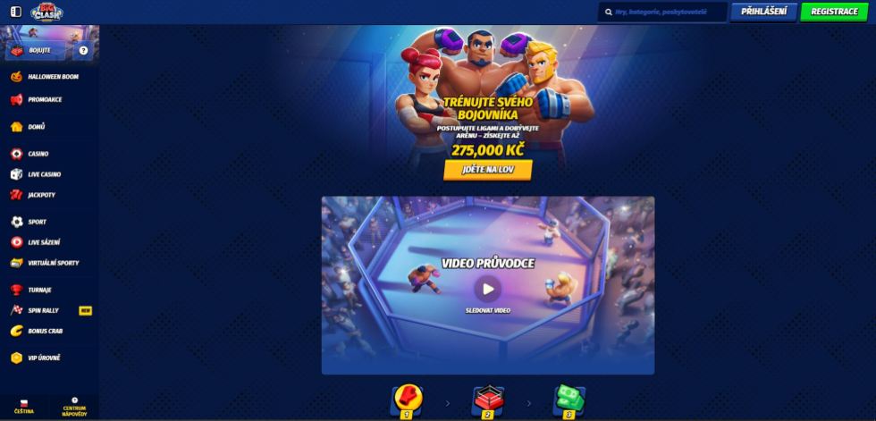 BigClash nabízí bonus za registraci bez ověření i vlastní herní segment