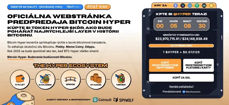 bitcoin hyper nové kryptomeny top predpredaj