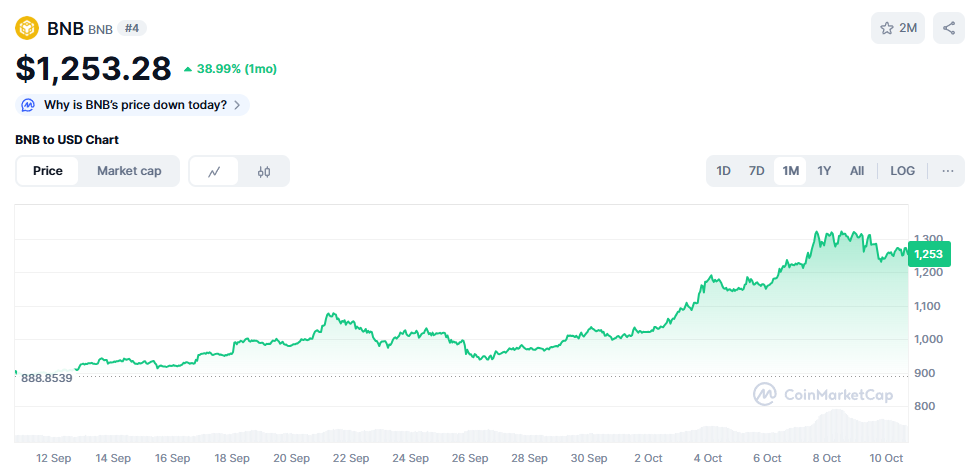 BNB monēta saskaras ar pretestību ATH; vai tā ir sasniegusi maksimumu?