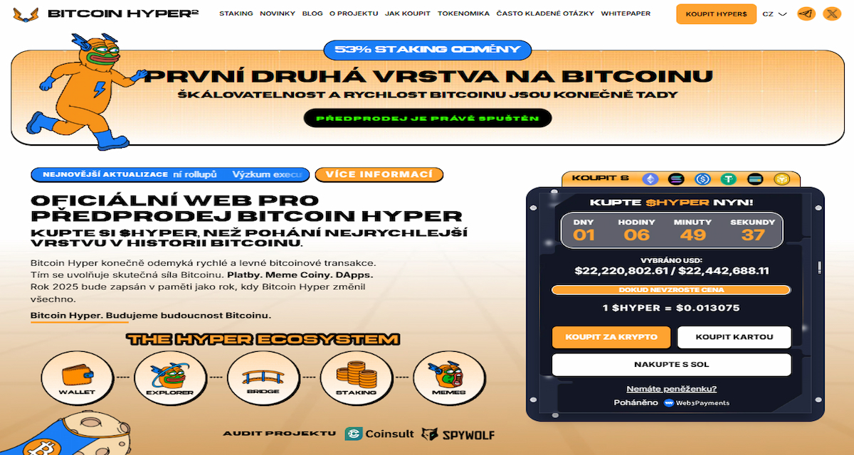Bitcoin Hyper: Layer-2 řešení, které zrychluje Bitcoin