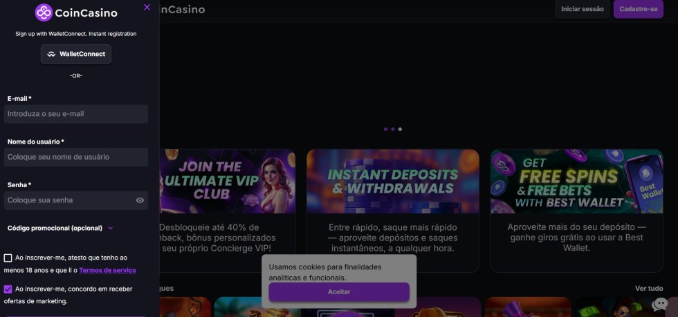 Criar conta em plataforma para jogar