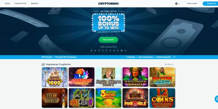 Cryptorino es un casino que acepta monedas crypto