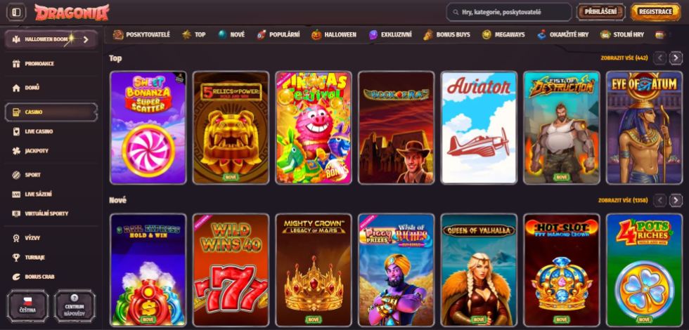 Casino bez registrace– Dragonia nabízí přes 10 000 her